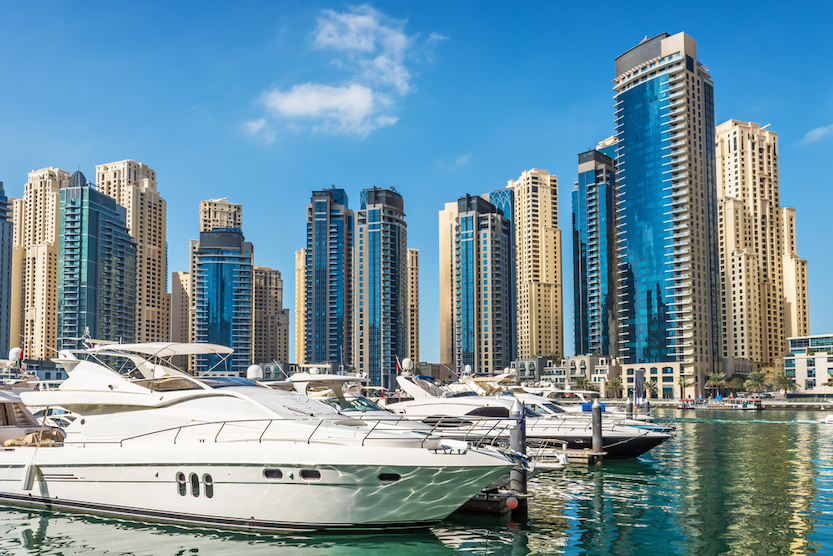 Yachts in Dubai Marina, excursions from Dubai