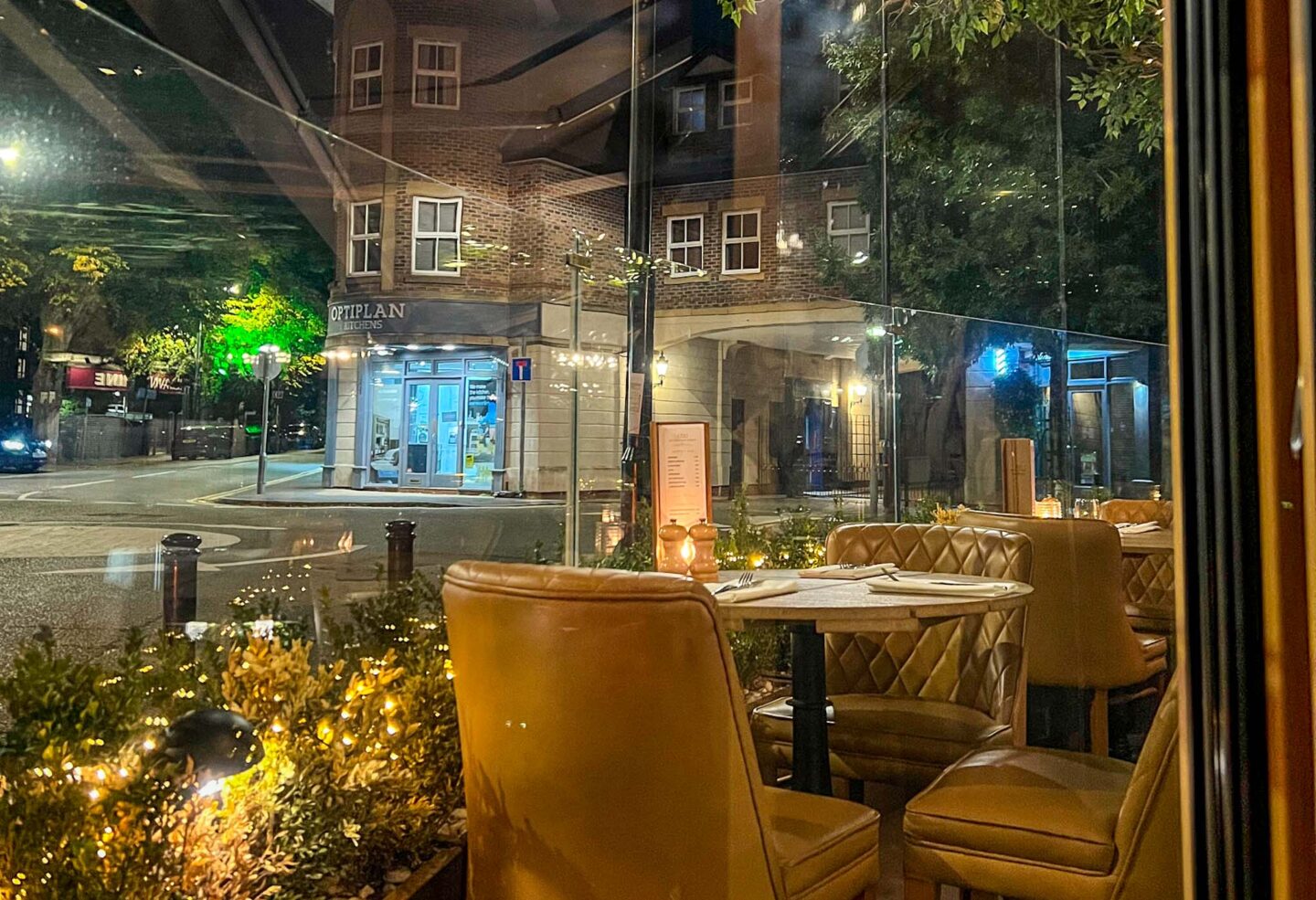 halal food Altrincham, view from Cibo restaurant in hale