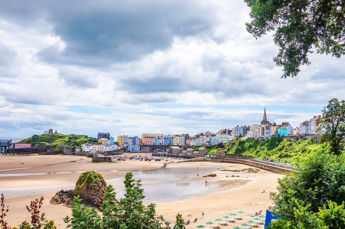 best beaches in South Wales, view of Tenby North Beach