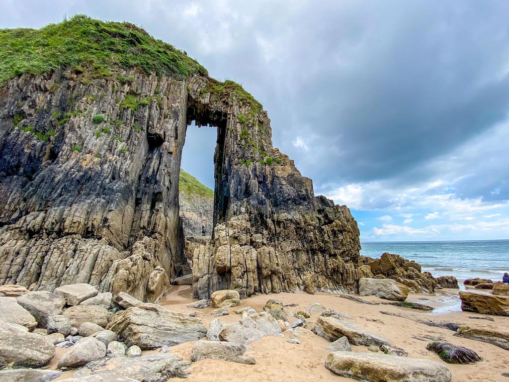 best beaches in South Wales, Church Door Cove with Church Door Rock