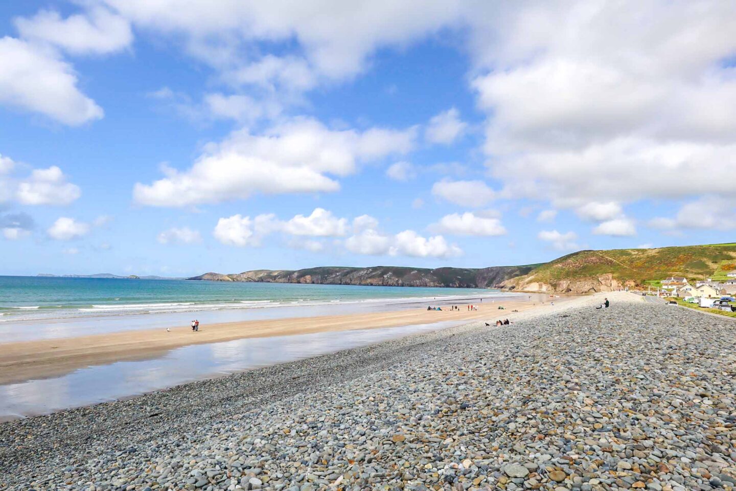 best beaches in South Wales, Newgate Beach from the side at 2 miles long!