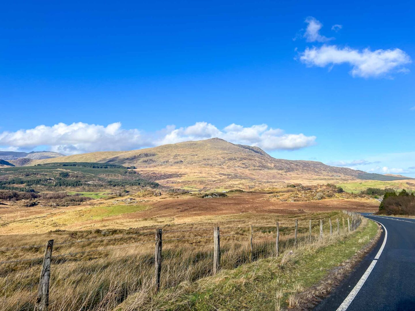 Things to do in Wales in Spring, Road and Mountain in North Wales Snowdonia National Park