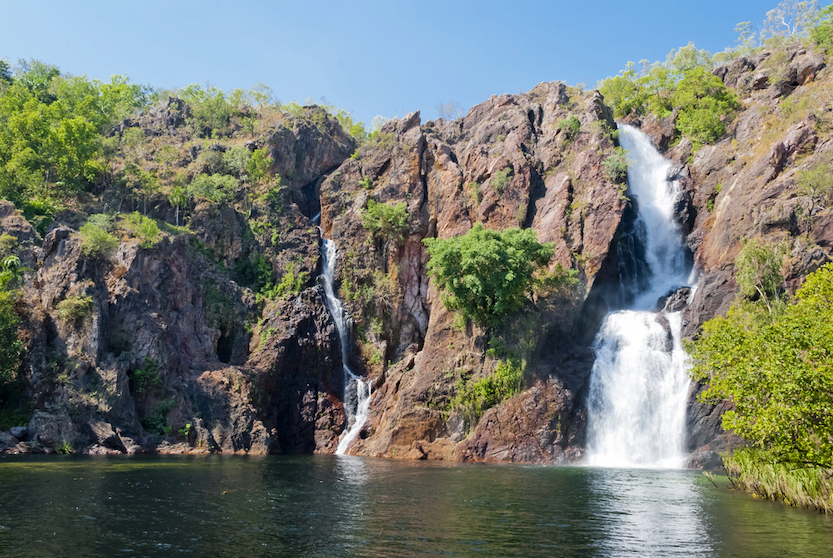 Best countries to visit in August, waterfall in Litchfield National Park outside Darwin