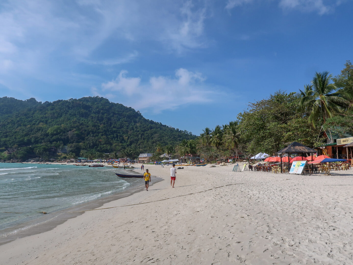 Best countries to visit in August, white beach on Perhentian Island