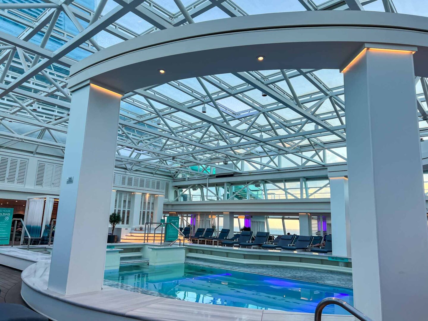 The Wandering Quinn Travel Blog Tui cruise review, indoor pool onboard Marella Discovery 2