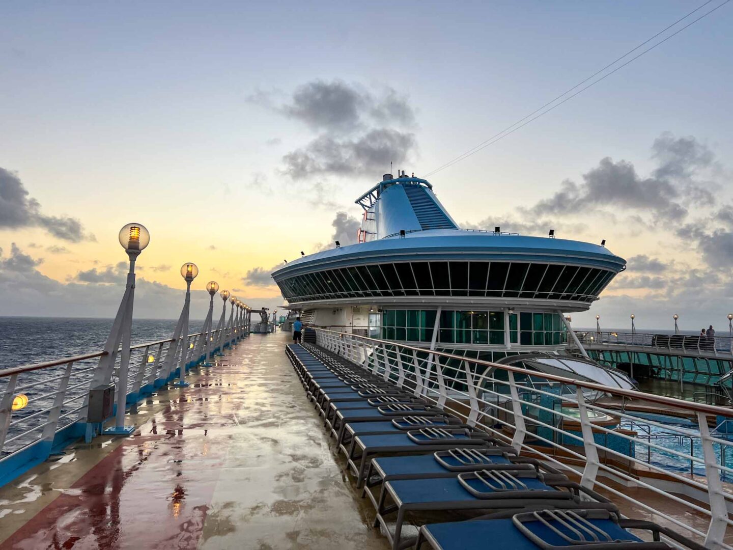 The Wandering Quinn Travel Blog Tui cruise review, sunrise from the top of a cruise ship