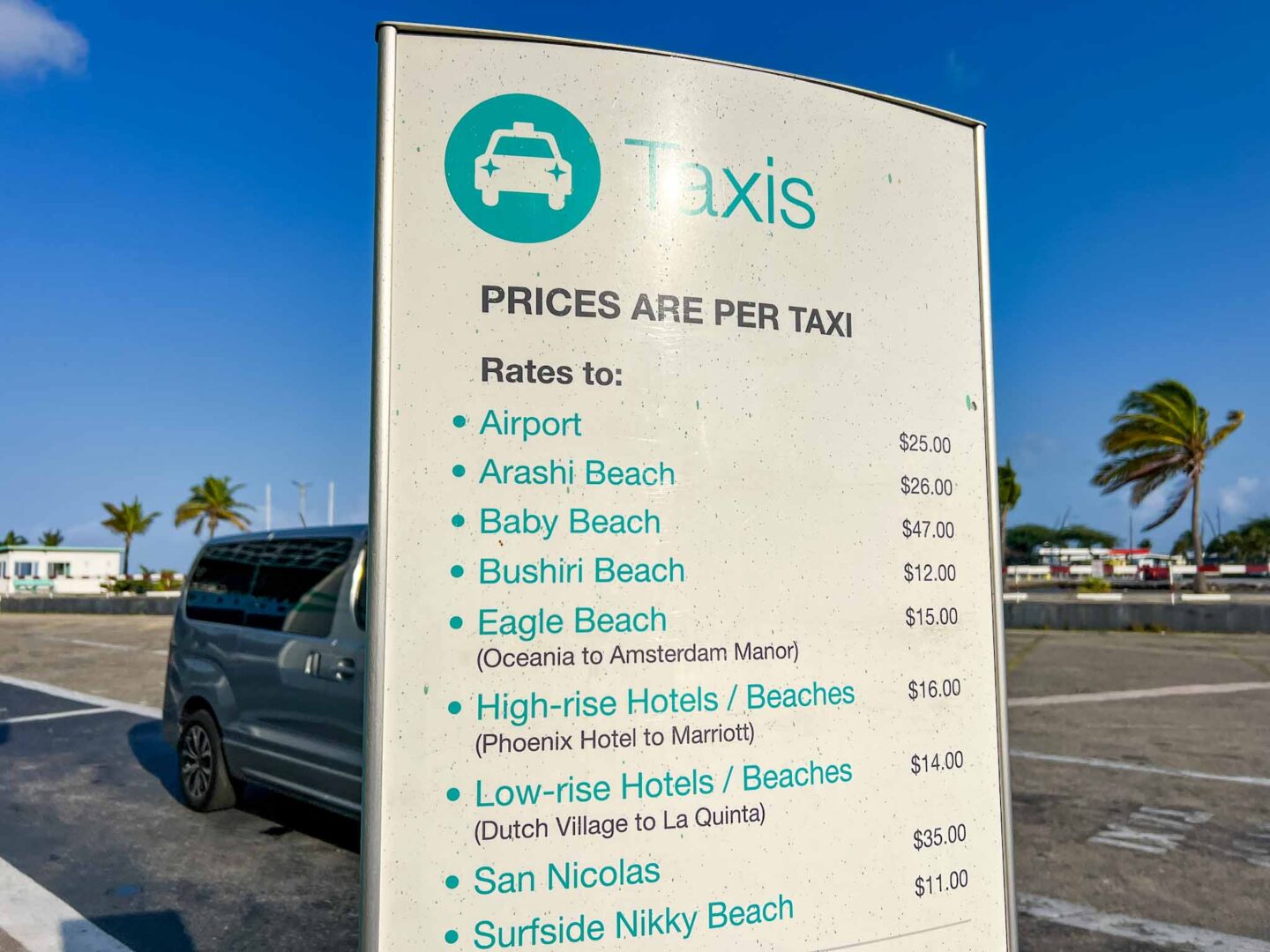 The Wandering Quinn Travel Blog how to see islands on a Caribbean cruise, Aruba cruise port taxi prices