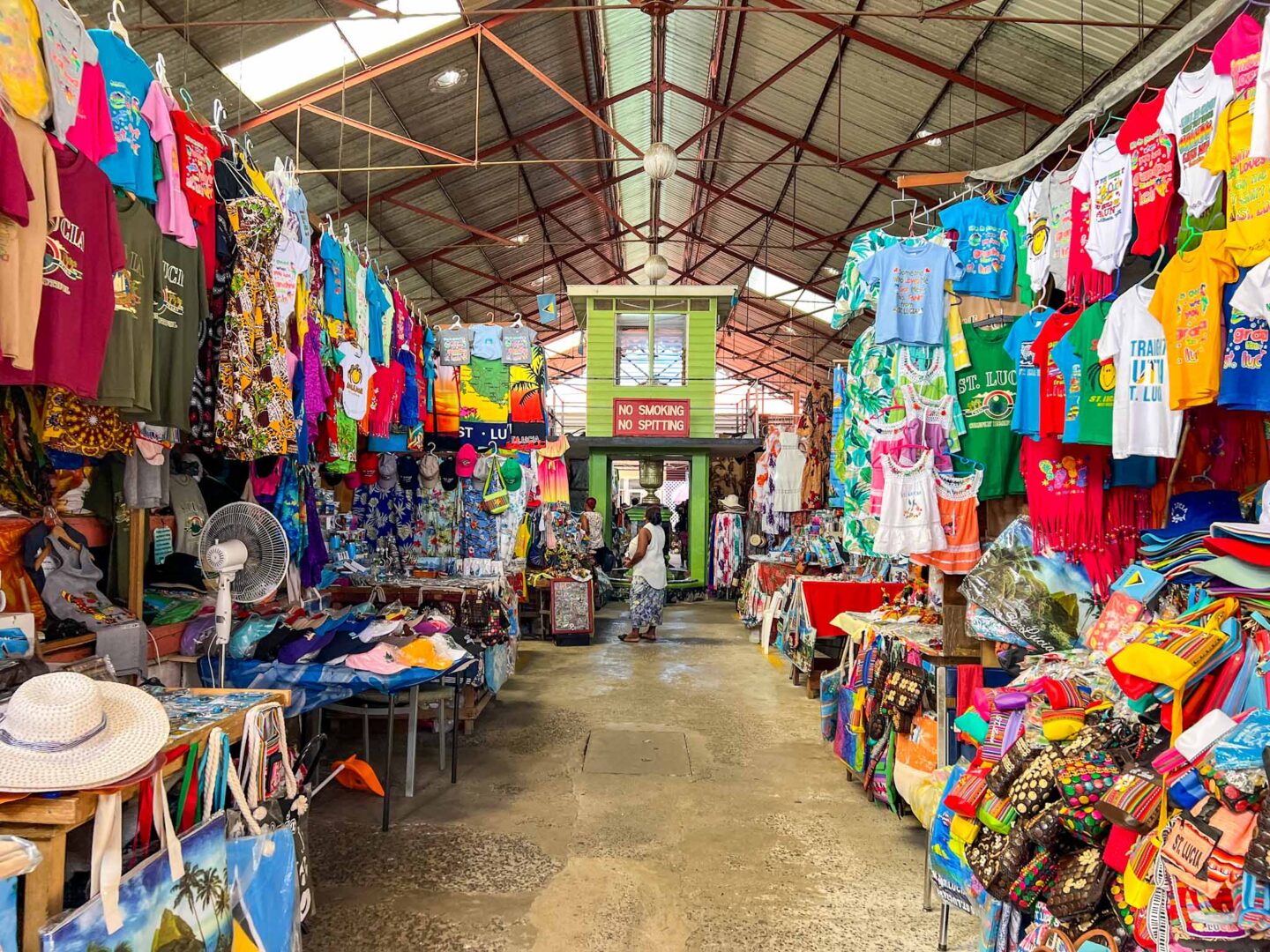 The Wandering Quinn Travel Blog how to see islands on a Caribbean cruise, Castries local market near cruise port