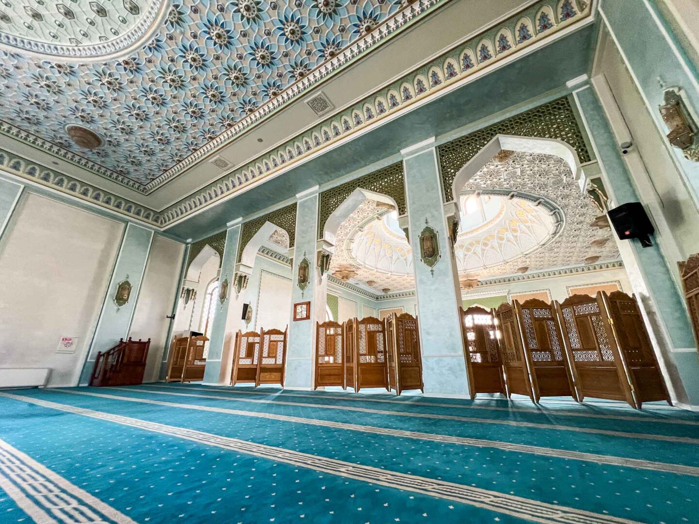 The Wandering Quinn Travel Blog halal travel in Uzbekistan,  inside ladies area of mosque in Tashkent