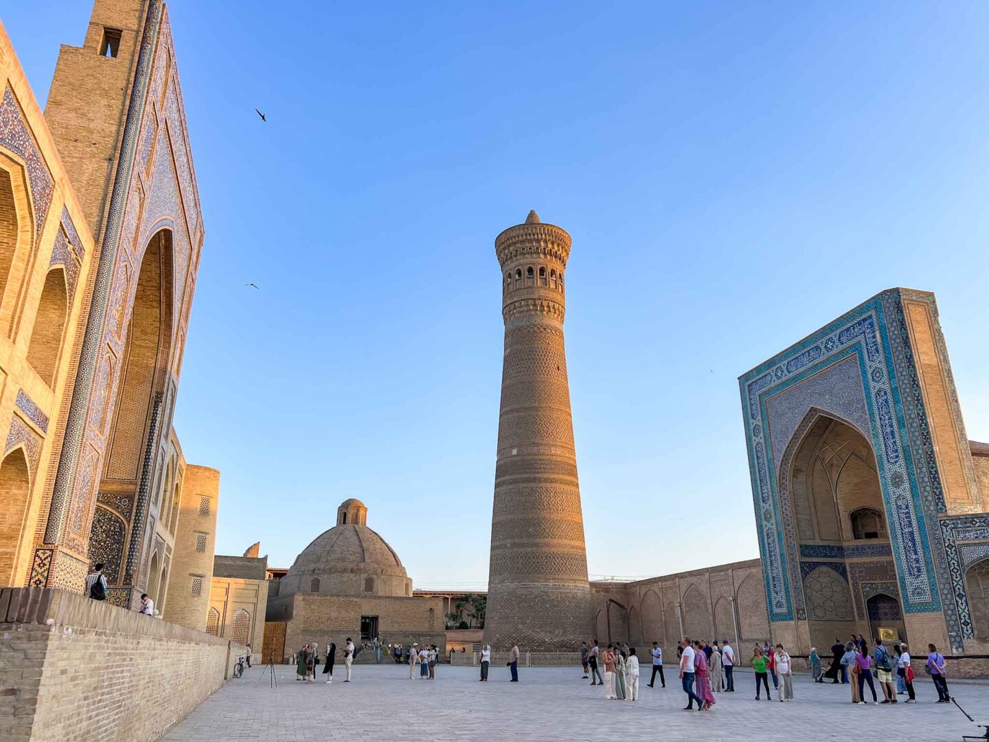 The Wandering Quinn Travel Blog halal travel in Uzbekistan,  Kalon Mosque and minaret in Bukhara