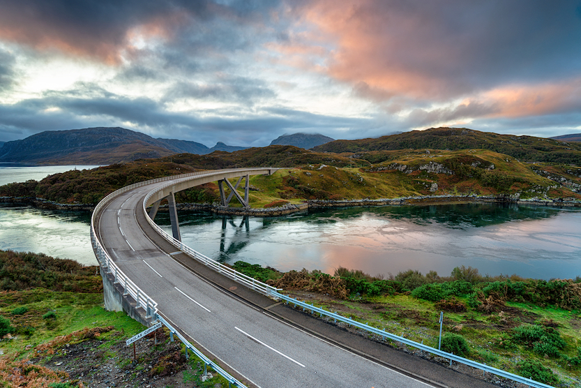 The Wandering Quinn Travel Blog things to do in the Scottish highlands, Kylesku Bridge on the North Coast 500