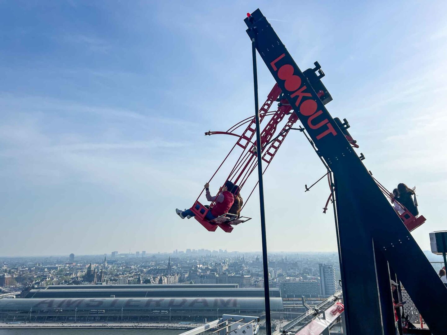 Things to do in Amsterdam Noord, Europe's highest swing at the top of A'DAM lookout 