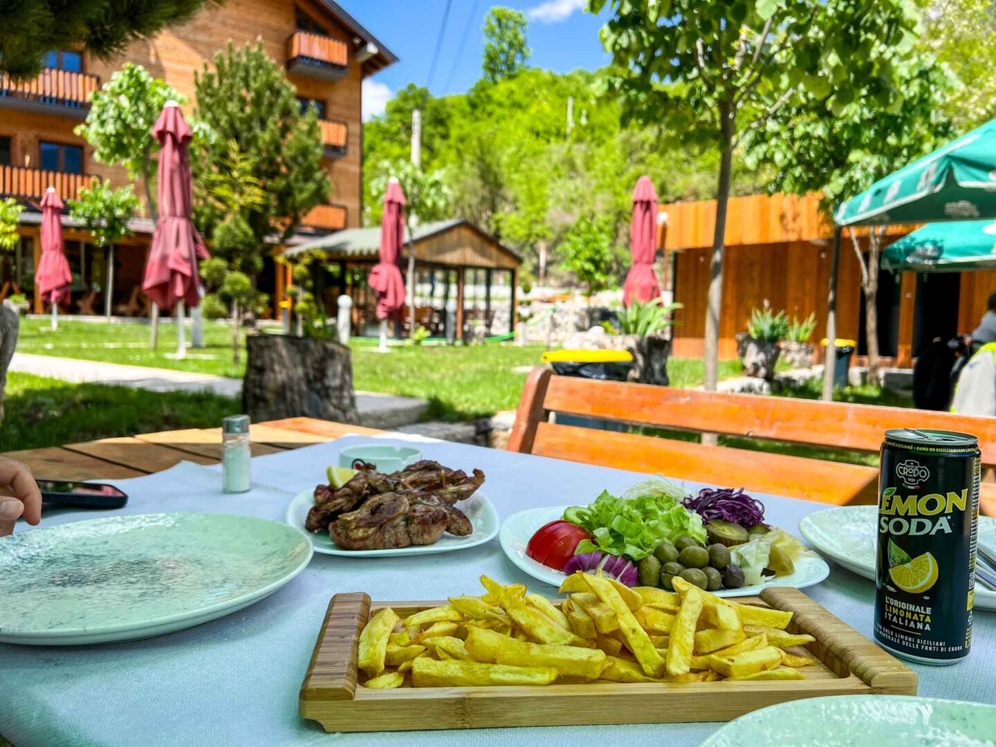 The Wandering Quinn Travel Blog one day in Theth Albania,  lunch in Theth restaurant 