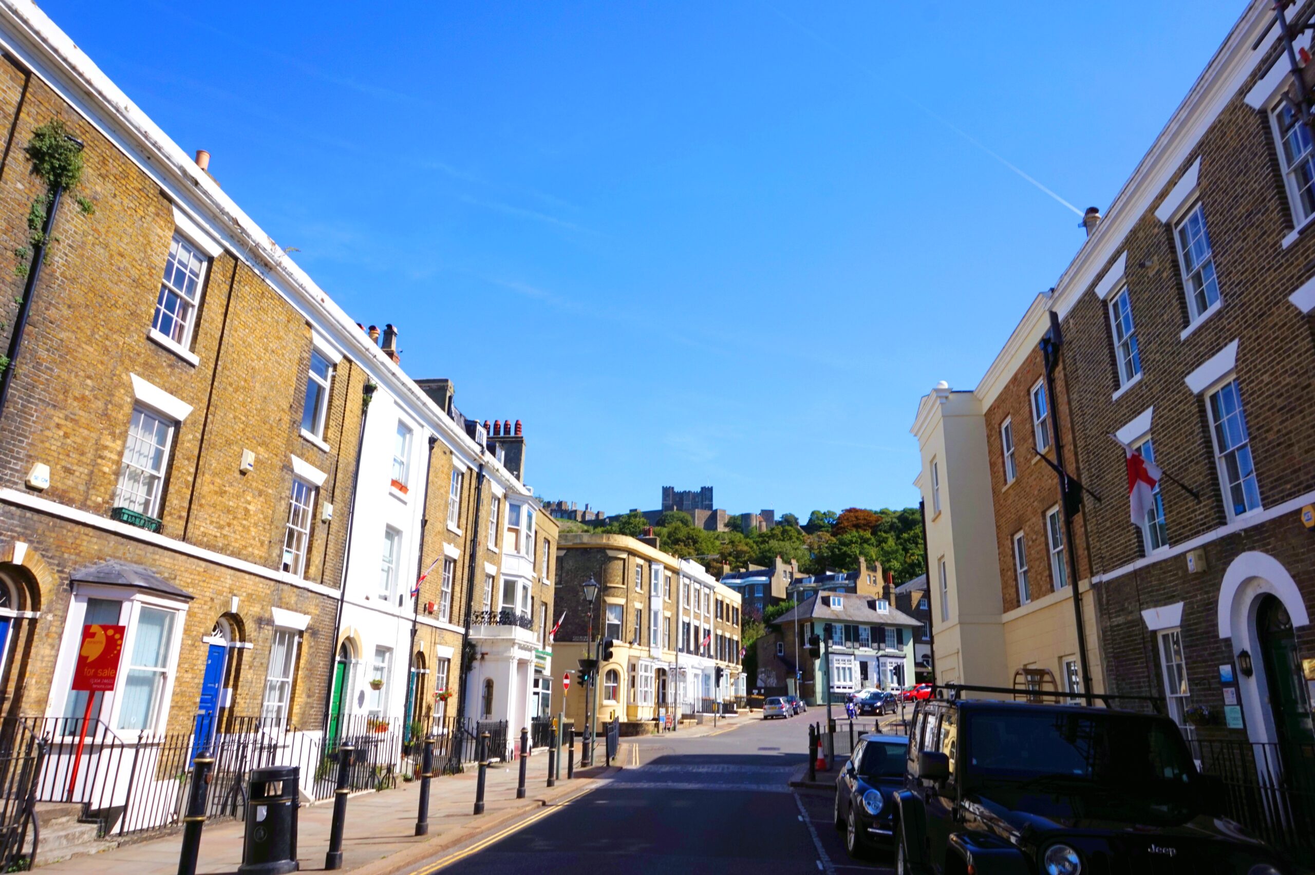 The Wandering Quinn Travel Blog Dover Town street in sunshine