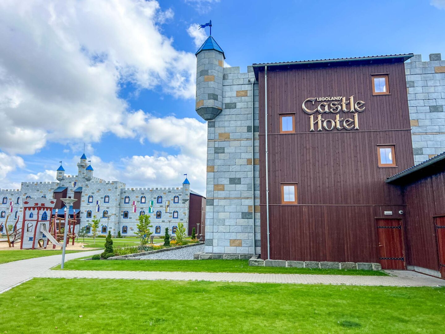 The Wandering Quinn Travel Blog things to do in Billund, LEGOLAND Castle Hotel from outside