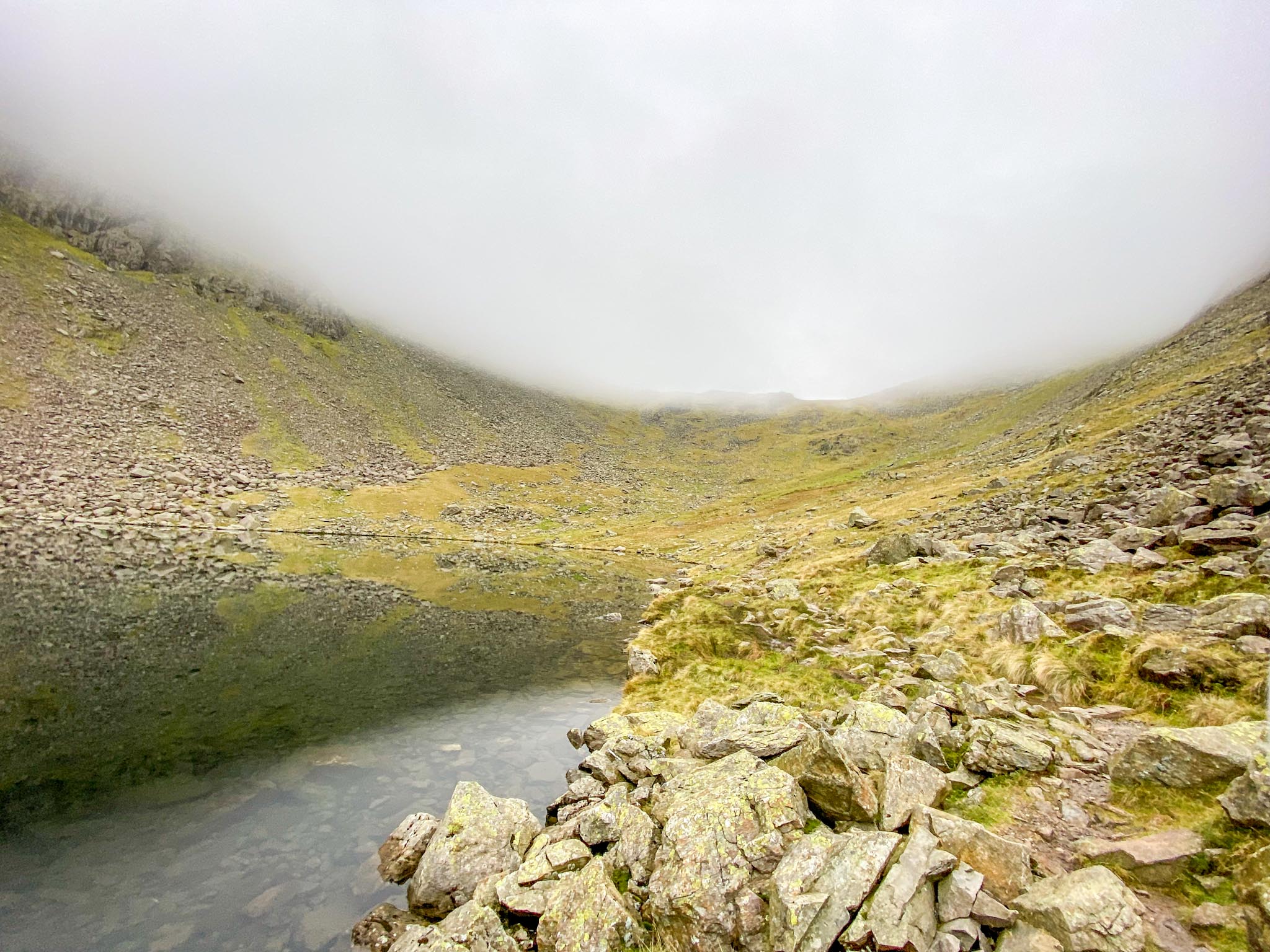 Goats water lake on the Old Man of Coniston Circular Walk