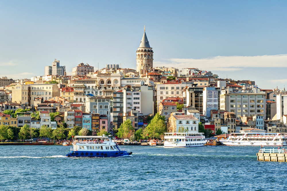 best places to go in June europe, Istanbul city view and river infront
