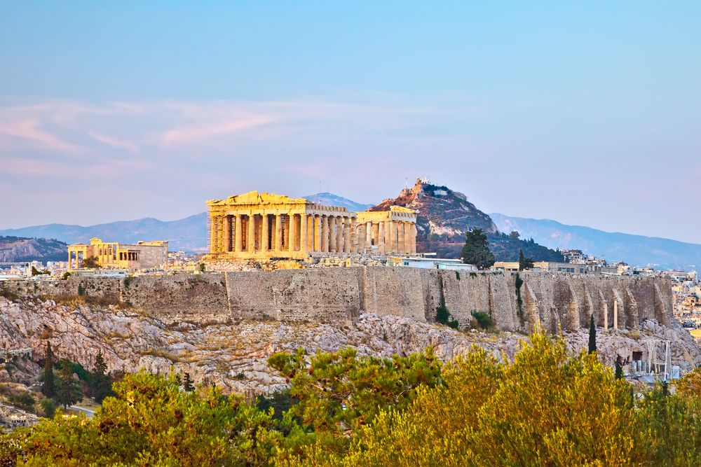 best places to go in June europe, view of Athens in summer