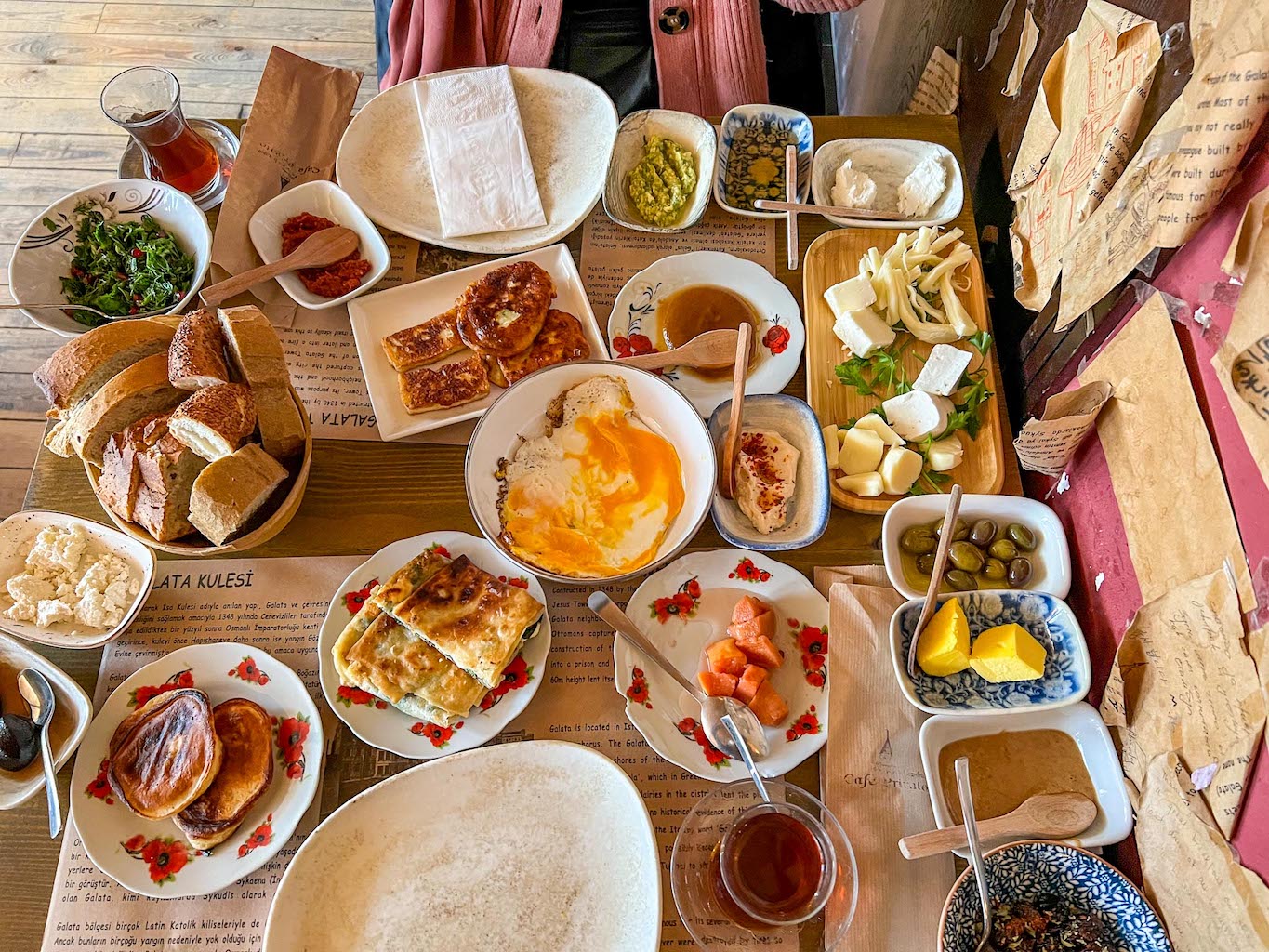 3 days in Istanbul, Turkish breakfast at Cafe Privato Restaurant in Galata