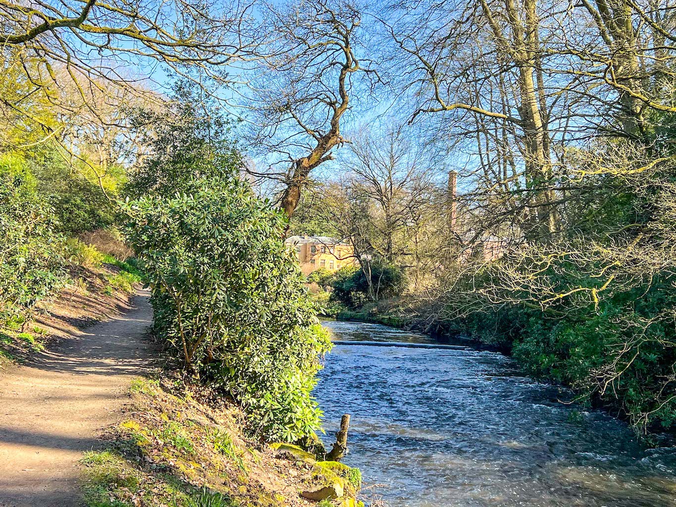 things to do in Manchester may half term, river at Quarry bank and styal woods