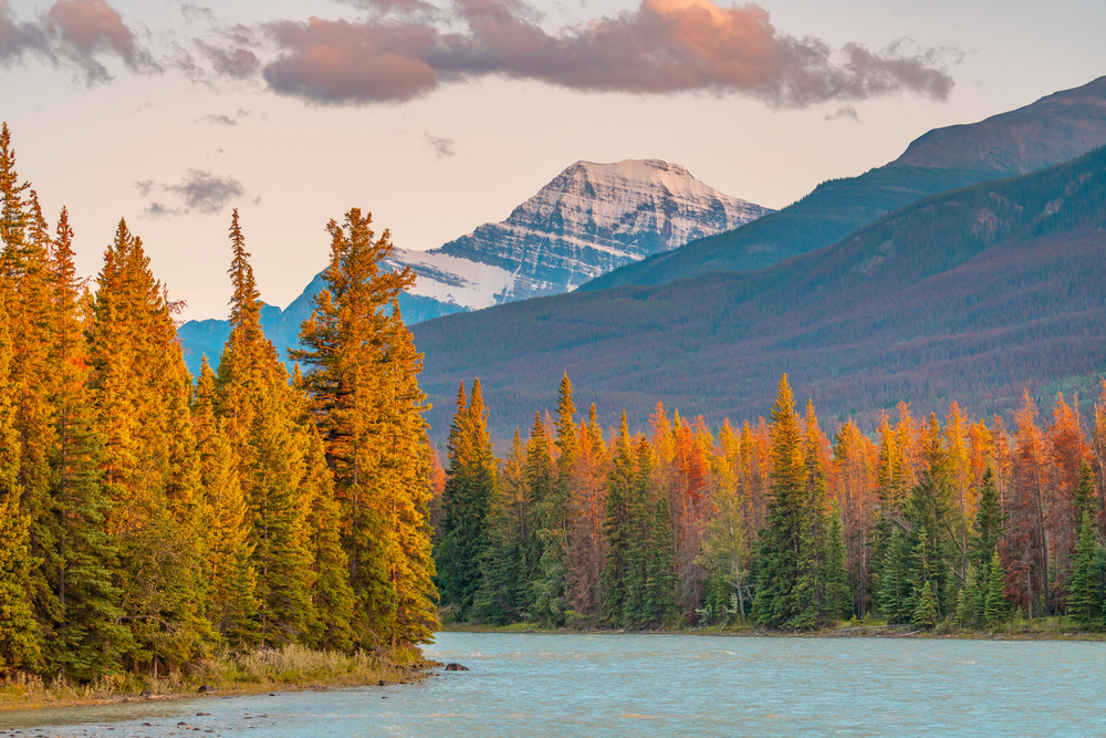 best countries to visit in October, Canadian rockies in autumn