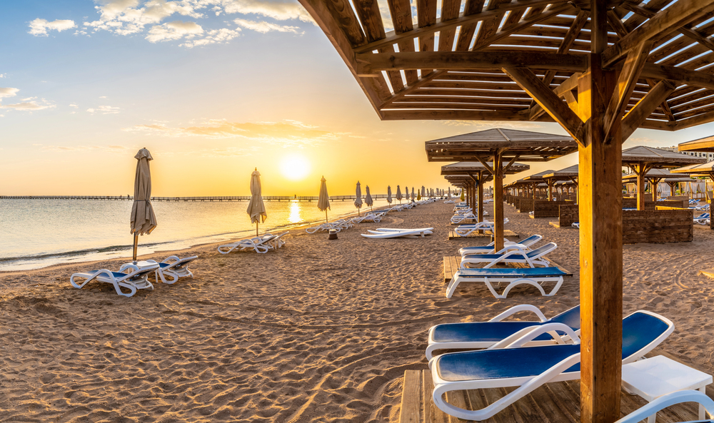 best countries to visit in October, beach in Egypt on Red Sea