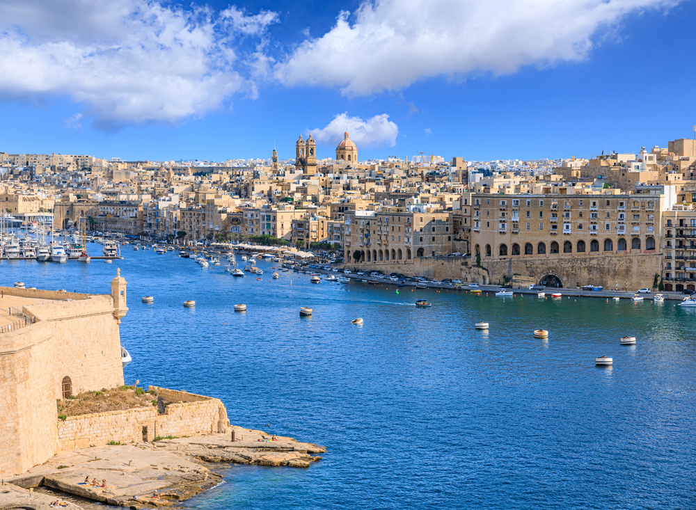 best places to visit in Europe in October, harbour and old city in Malta