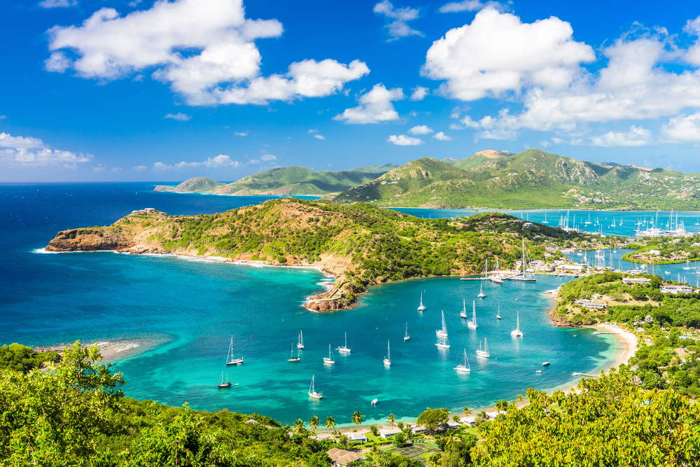 best Caribbean islands to visit in October, view from Shirley Heights