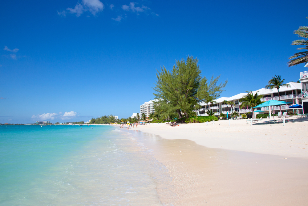 best Caribbean islands to visit in October, seven mile beach on Grand Cayman island