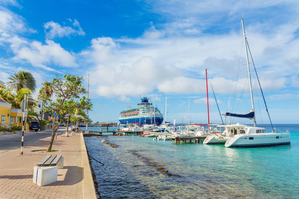 best Caribbean islands to visit in October, boats in Bonaire