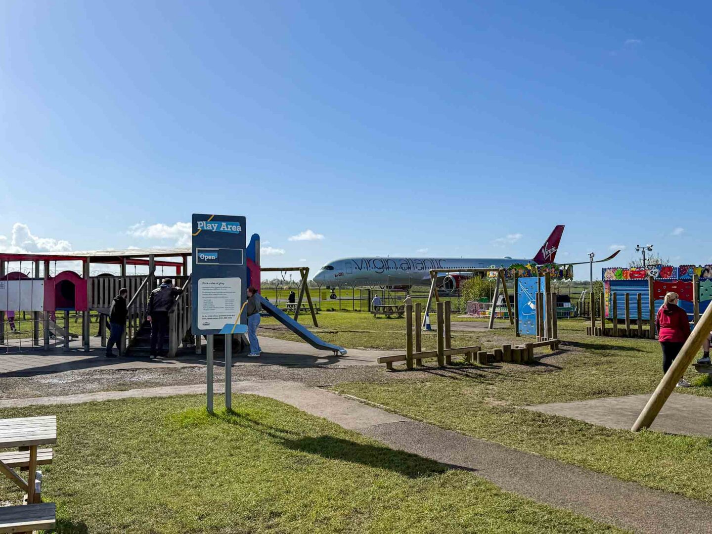 Family days out Cheshire, Manchester Airport Runway Visitor Park play area