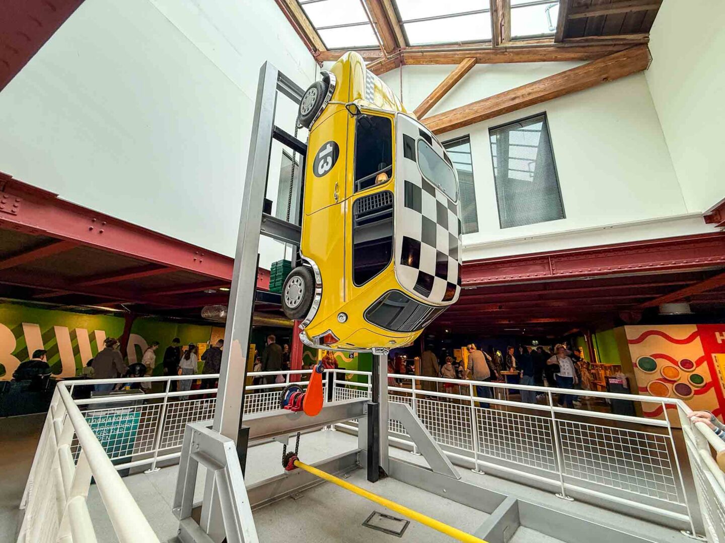 things to do in Manchester summer holiday with kids, science museum manchester upside down car