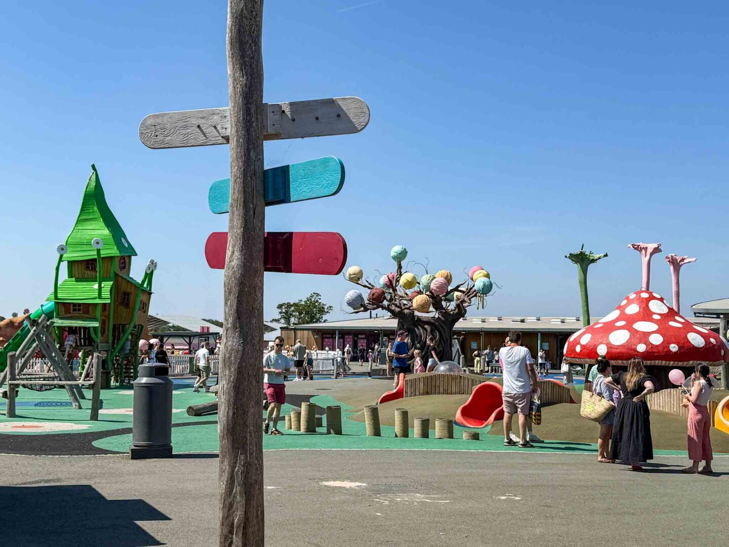 family days out Cheshire, the ice cream farm play area outside