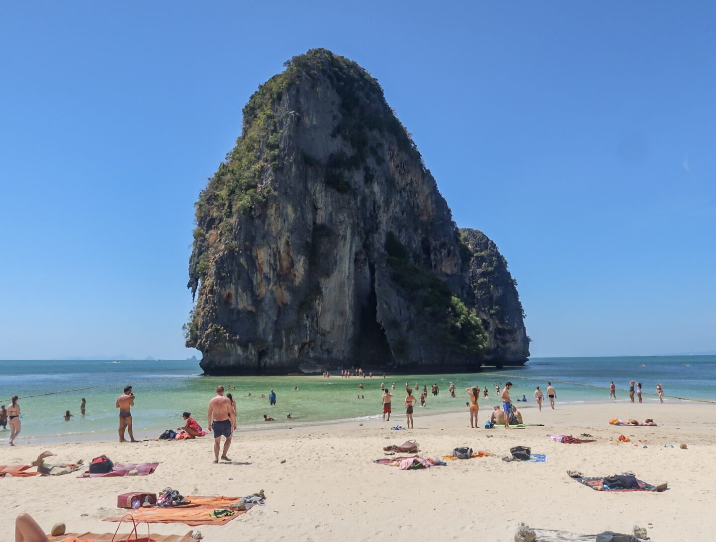 Limestone Rock on Railay Beach Krabi, Best places to travel in December warm weather