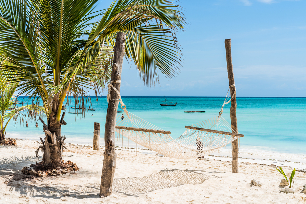 swing on beach on Zanzibar Island, best countries to visit in November