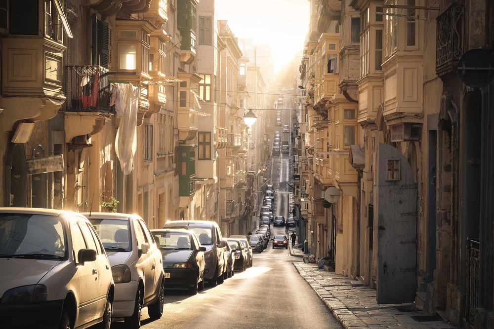 sunset in Valetta's old streets, Best places to travel in December warm weather