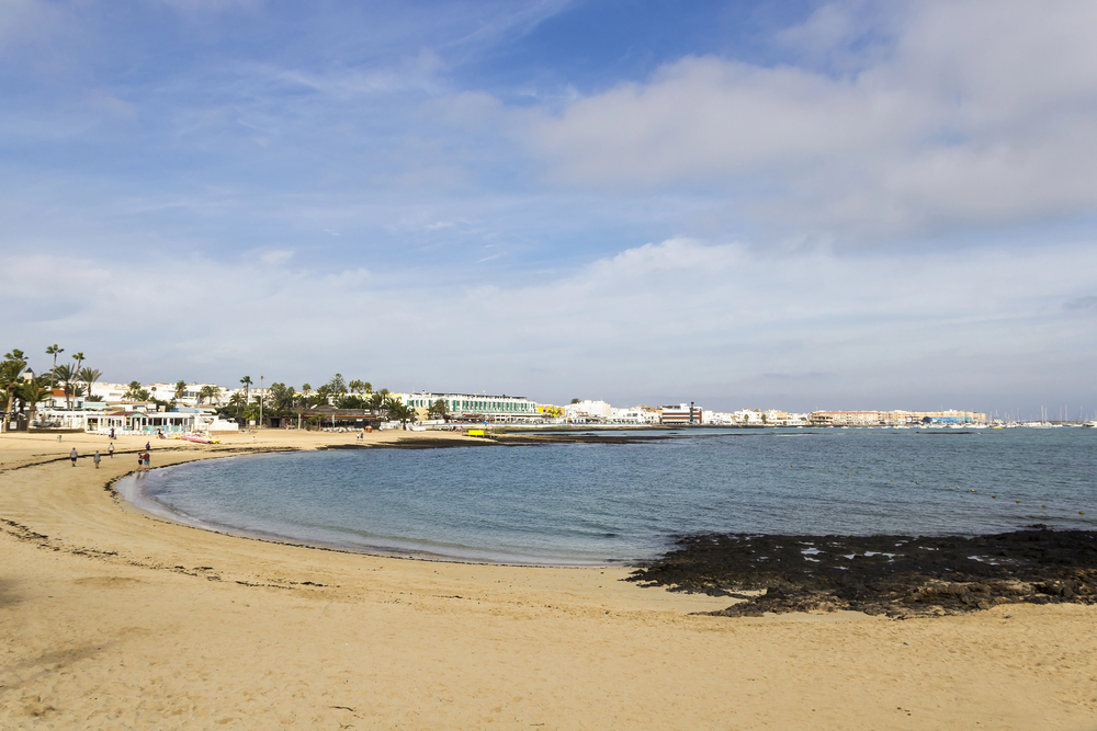 Empty Fuerteventura beach in the winter months