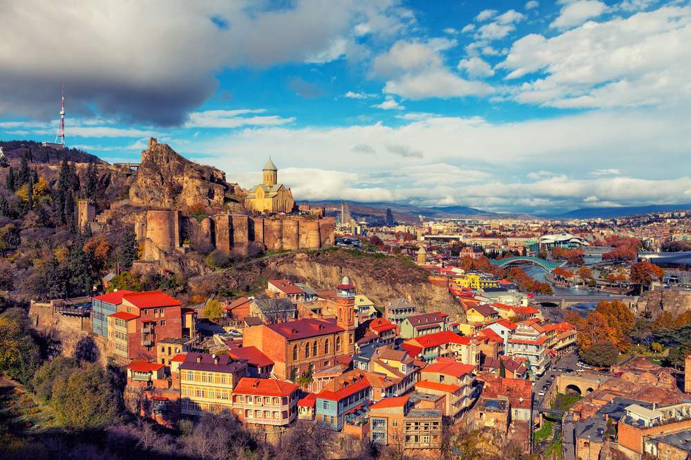 Tbilisi with autumn colours, best countries to visit in November,