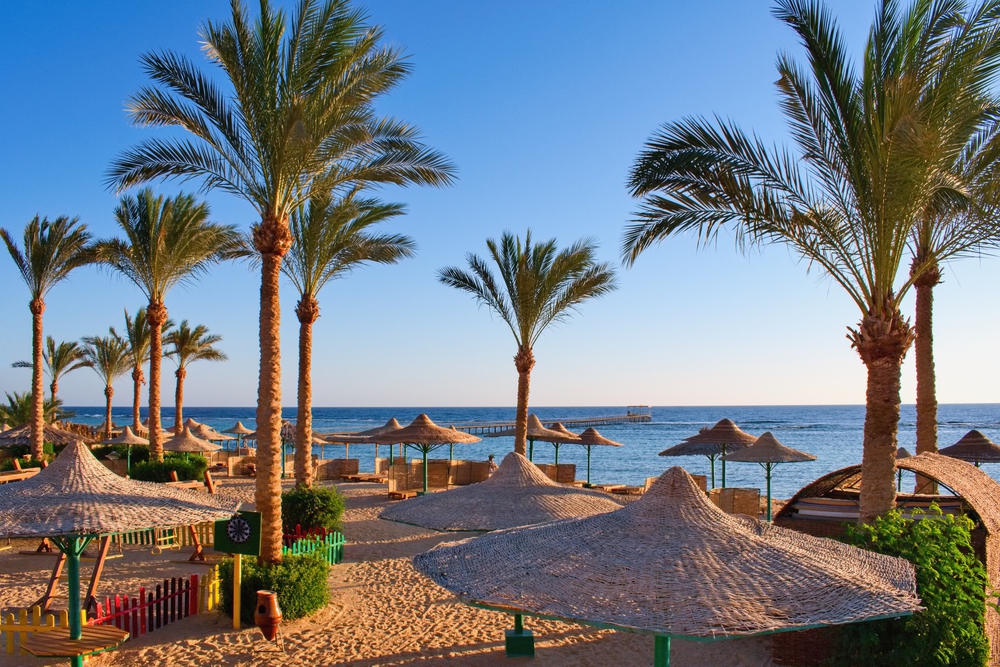Beach on Red Sea in Egypt, Best places to travel in December warm weather