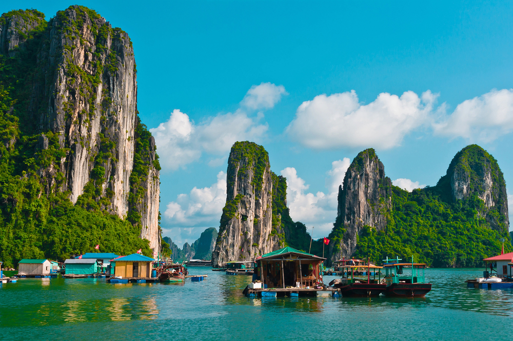 Halong Bay boats, best countries to visit in November,
