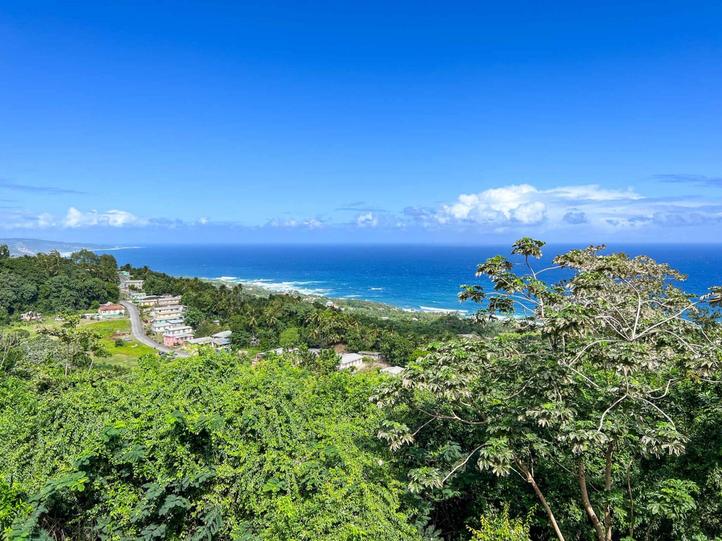 View of coastline in Barbados, Best places to travel in December warm weather