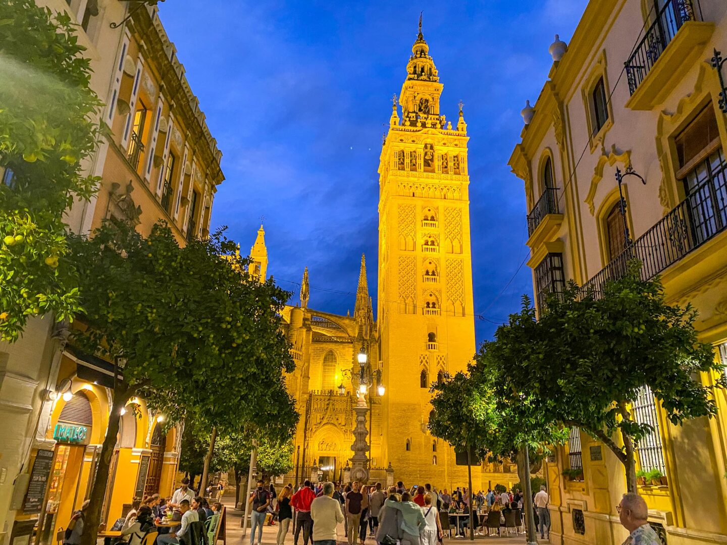 evening in Seville in winter