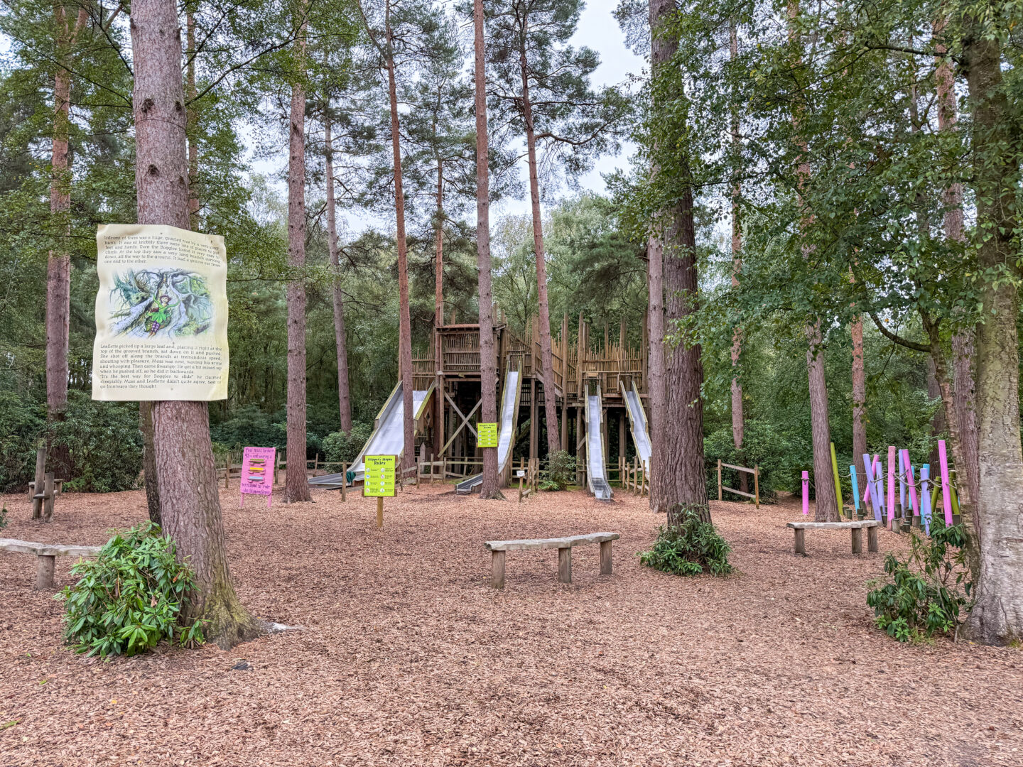 Slides at BeWILDerwood, things to do in Manchester October half term