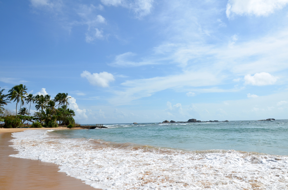 Southern beach Sri Lanka, best countries to visit in February