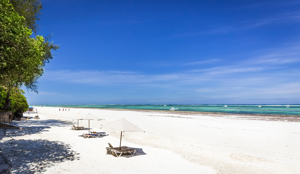 Diani Beach in Kenya, best countries to visit in February