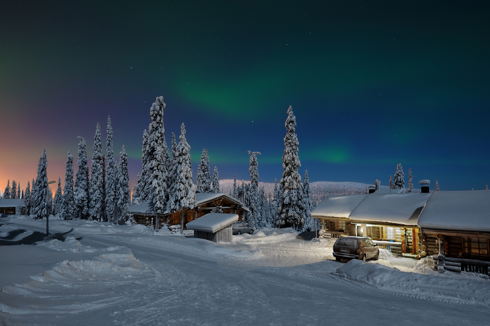 Northern Lights in winter in Lapland Finland, best countries to visit in January